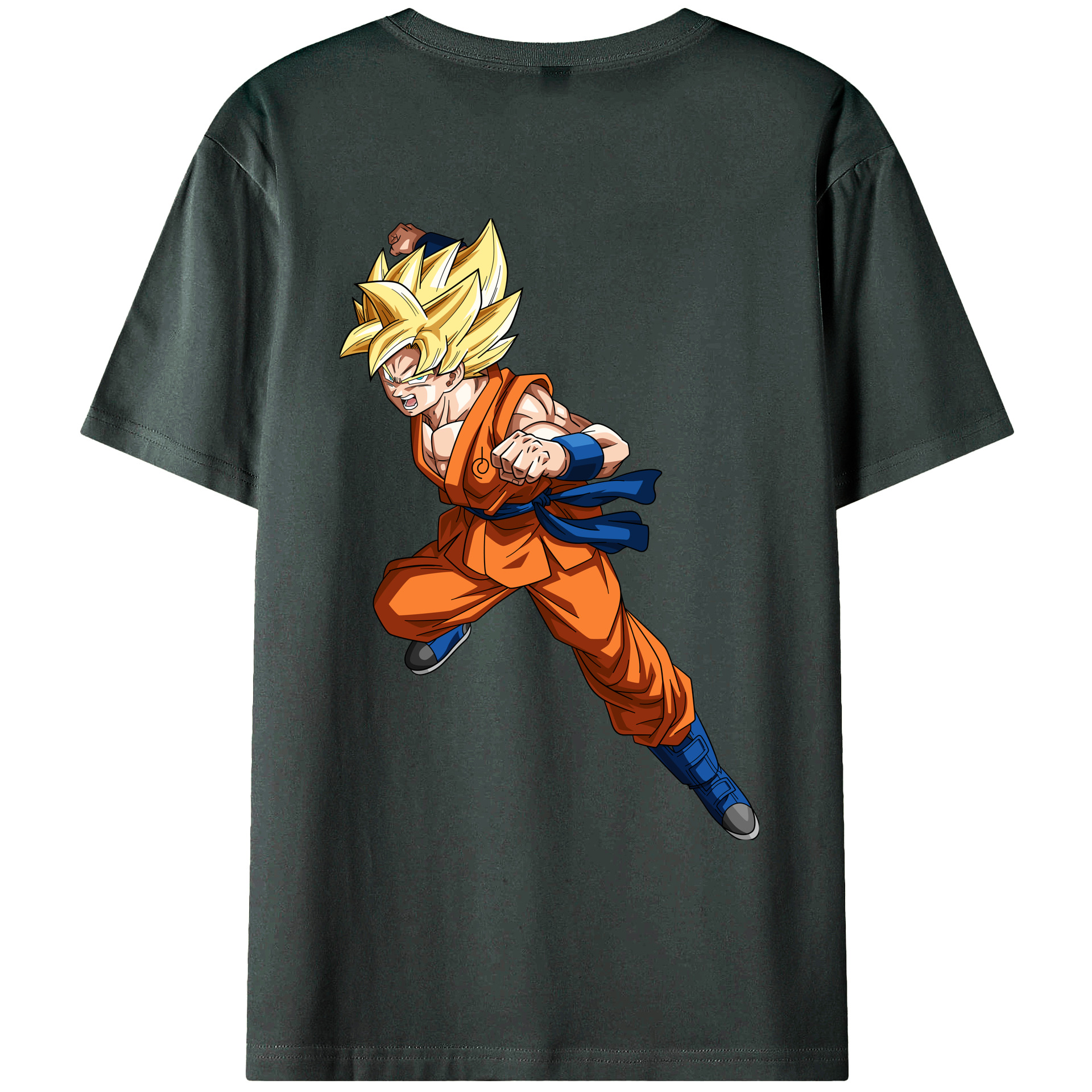 （画像用） ドラゴンボール 孫悟空（そん ごくう）Son Goku カカロット DRAGON BALL Kakarotto 綿100％ メンズ半袖Tシャツ（バックプリント） 通気性